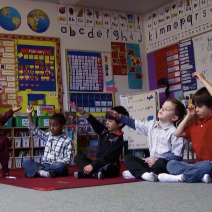 Children in classroom from Healthy Habits Mind film