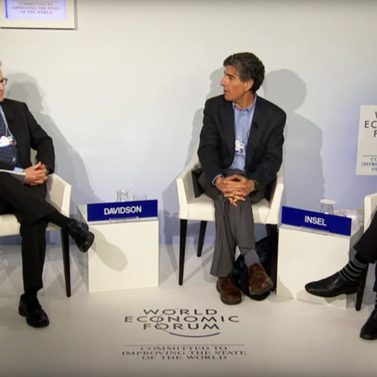 Richard Davidson, Thomas Insel and Joe Palca at the World Economic Forum