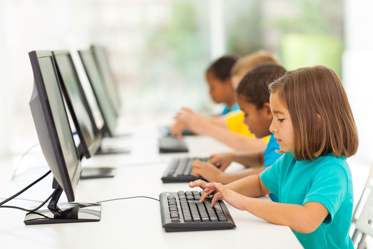 Young Children In Computer Class